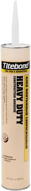 Titebond Heavy Duty Constraction Adhesive клей монтажный сверхсильный (828 мл)