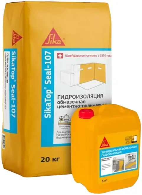 Sika Sikatop Seal-107 гидроизоляция обмазочная 2-комп (25 кг (5 кг + 20 кг)