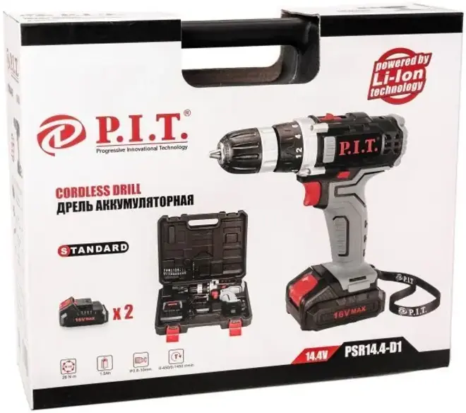 P.I.T. PSR14.4-D1 дрель аккумуляторная PSR14.4-D1 (220 В)