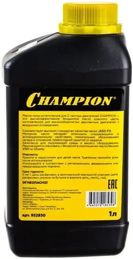 Champion Jaso FD масло для двухтактных двигателей полусинтетическое (1 л)