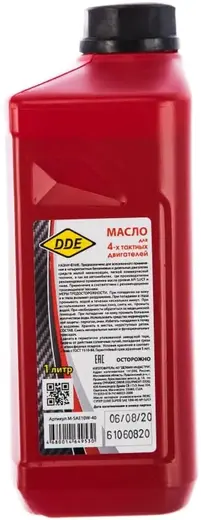 DDE SAE10W-40 масло минеральное для четырехтактных двигателей (1 л)
