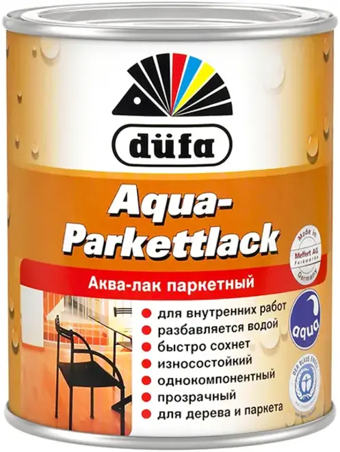 Dufa Aqua-Parkettlack аква-лак паркетный (750 мл) глянцевый