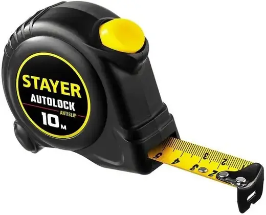 Stayer Auto Lock рулетка с автостопом (10 м*25 мм)