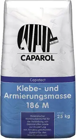 Caparol Capatect Klebe- und Armierungsmasse 186 минеральный заводской сухой раствор (25 кг)