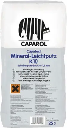 Caparol Capatect Mineral-Leichtputz K10 минеральная заводская сухая смесь (25 кг)