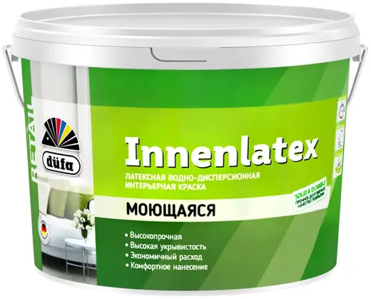 Dufa Retail Innenlatex латексная краска для внутренних работ водно-дисперсионная (10 л) белая