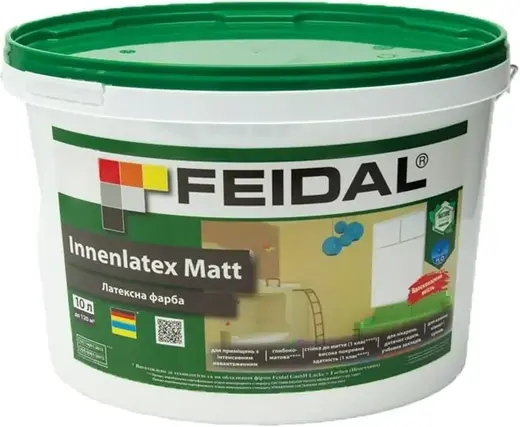 Feidal Innenlatex Matt акриловая краска (10 л) белая база 1