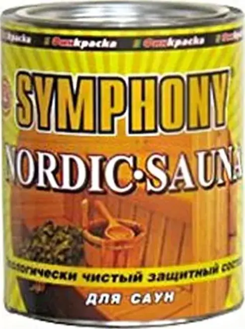 Финкраска Симфония Nordic-Sauna экологически чистый защитный состав для саун и бань (1 л) бесцветный