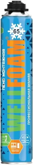 Wellchem Wellfoam 65 Pro пена монтажная профессиональная зимняя (1 л)
