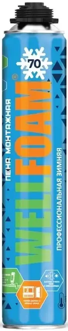 Wellchem Wellfoam 70 Pro пена монтажная профессиональная зимняя (1 л)