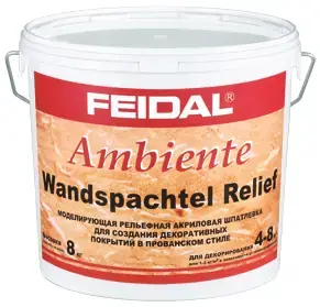 Feidal Ambiente Wandspachtel Relief моделирующая рельефная акриловая шпатлевка (8 кг)