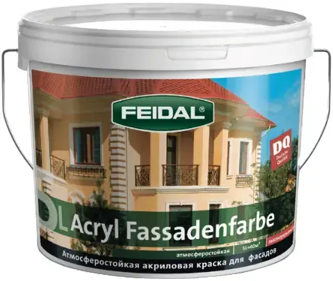 Feidal Acryl Fassadenfarbe акриловая краска для фасадных и внутренних работ (5 л) белая база 1