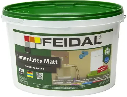 Feidal Innenlatex Matt акриловая краска (5 л) белая база 1