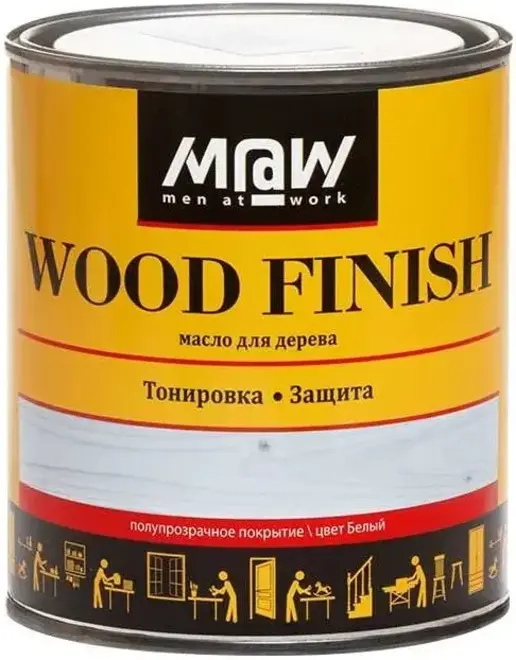 Men at Work Wood Finish тонирующее масло для дерева (750 мл) белый