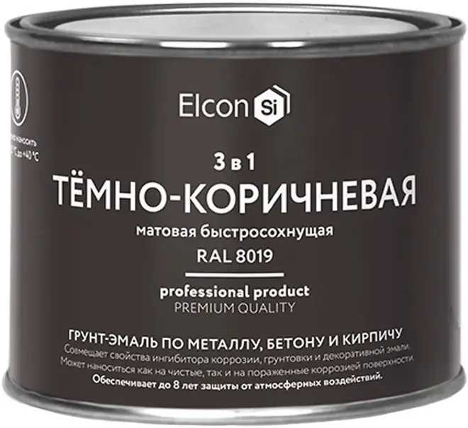 Elcon грунт-эмаль по ржавчине 3 в 1