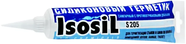 Iso Chemicals Isosil S205 Санитарный силиконовый герметик (115 мл) белый