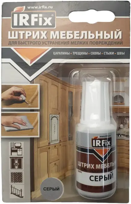 Irfix штрих мебельный (20 мл) серый