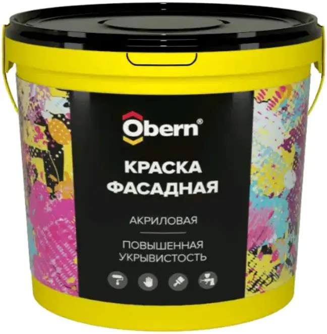 Obern краска фасадная акриловая (7 кг) белая