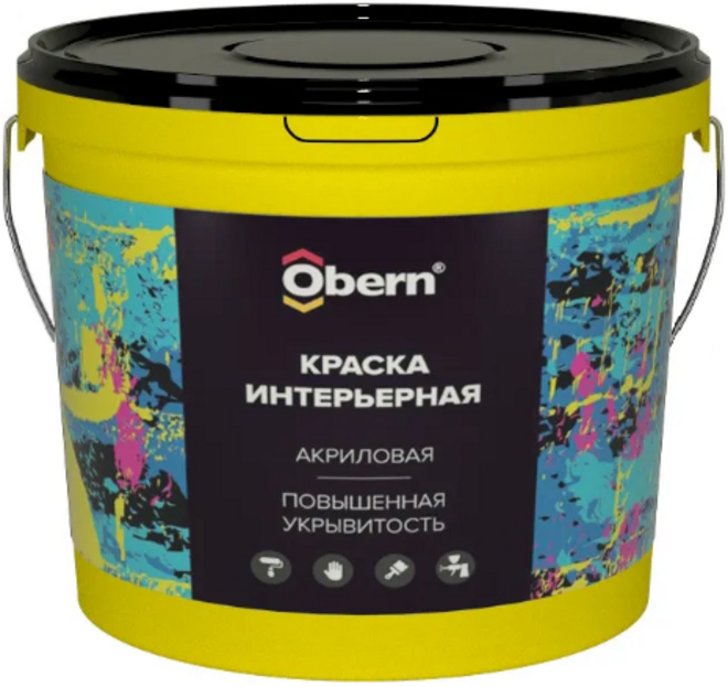 Obern краска интерьерная акриловая (40 кг) белая (до +70°С)