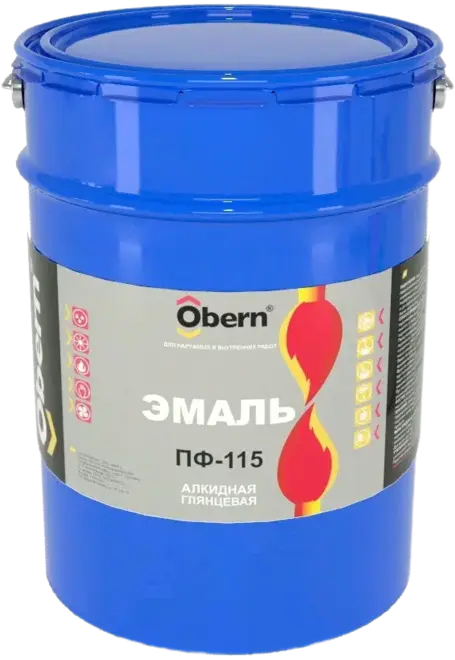 Obern ПФ-115 эмаль для наружных и внутренних работ (20 кг) красная