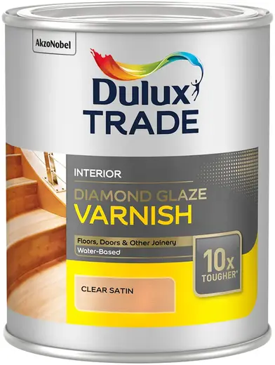Dulux Trade Diamond Glaze Varnish паркетный лак на водной основе (1 л) полуматовый