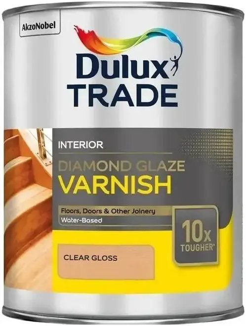 Dulux Luxium Trade Diamond Glaze Varnish паркетный лак на водной основе (1 л) полуматовый