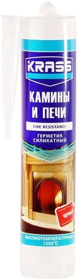 Krass Камины и Печи 1250°С герметик силикатный высокотемпературный (300 мл)