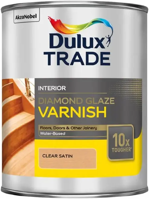Dulux Luxium Trade Diamond Glaze Varnish паркетный лак на водной основе (1 л) полуматовый