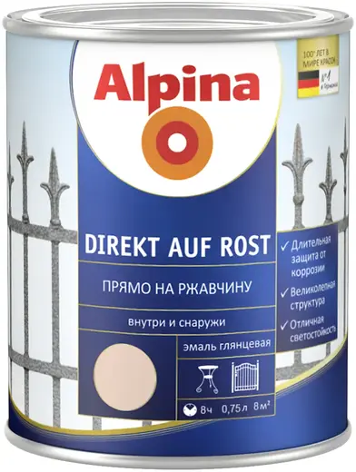 Alpina Direkt auf Rost эмаль прямо на ржавчину (750 мл) слоновая кость