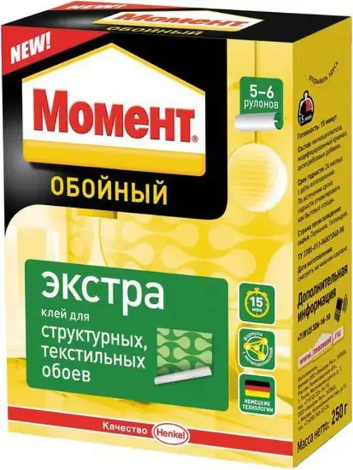 Момент Экстра обойный клей для структурных текстильных обоев (250 г)