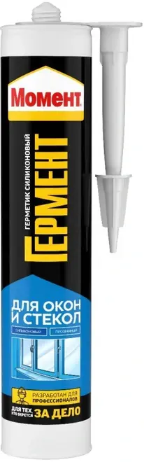 Момент Гермент герметик силиконовый для окон и стекол (280 мл) бесцветный