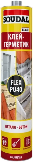 Soudal Flex PU 40 полиуретановый клей-герметик (300 мл) белый