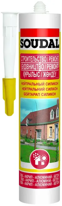 Soudal Строительство Ремонт нейтральный силикон (280 мл) бесцветный