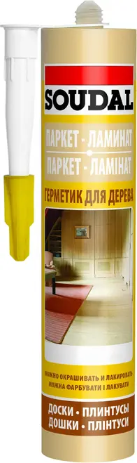 Soudal Паркет Ламинат паркетный герметик для дерева (280 мл) светло-серый