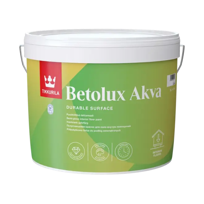Тиккурила Betolux Akva краска для пола полуглянцевая (9 л) белая