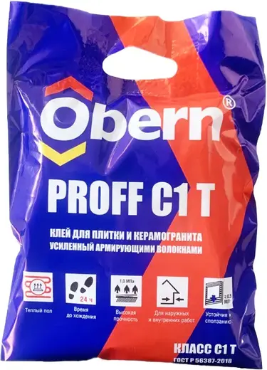 Obern Proff C1T клей для плитки и керамогранита (5 кг)