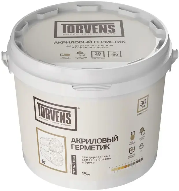 Torvens герметик для дерева (15 кг) белый