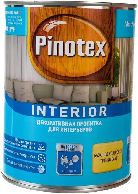 Пинотекс Omnitex Interior декоративная пропитка для интерьеров (1 л) бесцветная