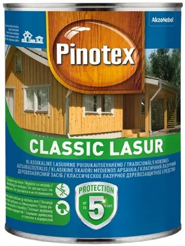 Пинотекс Classic эффективная декоративная пропитка для защиты древесины (1 л ) орегон