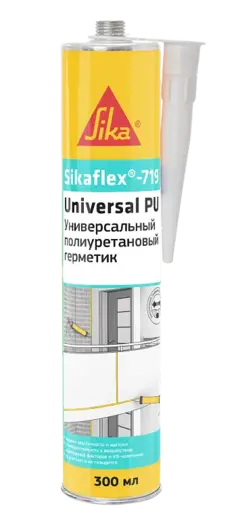 Sika Sikaflex-719 Universal PU универсальный полиуретановый герметик (300 мл) черный