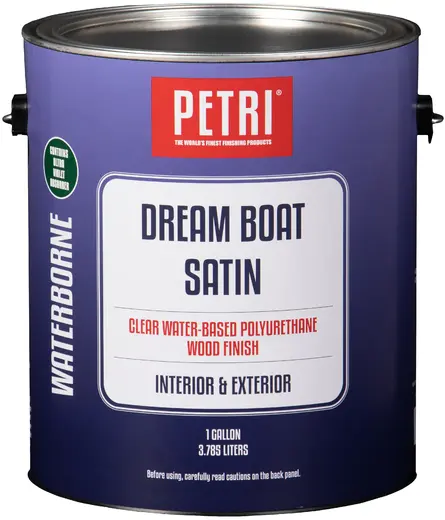 Петри Dream Boat 21 Exterior полиуретановый лак на водной основе (3.78 л) шелковисто-полуматовый