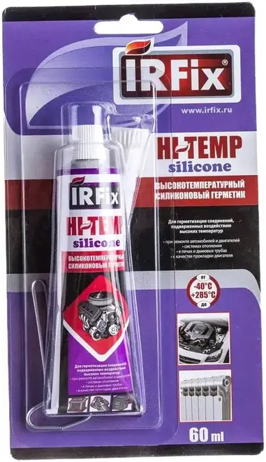 Irfix Hi-Temp герметик высокотемпературный силиконовый (60 мл) красный