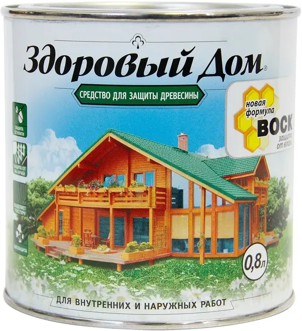 Здоровый Дом средство для защиты древесины (800 мл) палисандр