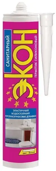 Экон герметик силиконовый санитарный (70 мл) бесцветный