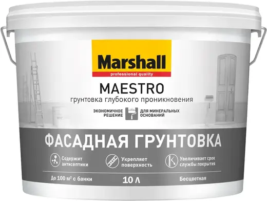 Marshall Maestro фасадная грунтовка глубокого проникновения (10 л)