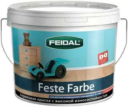 Feidal Feste Farbe акриловая моющаяся антивандальная краска (2.5 л) белая база 1