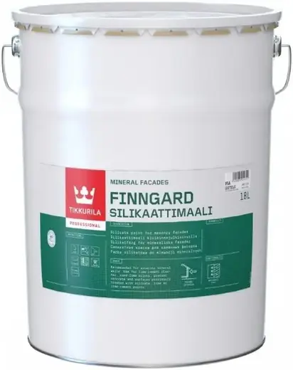 Тиккурила Finngard Silikaattimaali фасадная краска силикатная на основе жидкого стекла (18 л) бесцветная