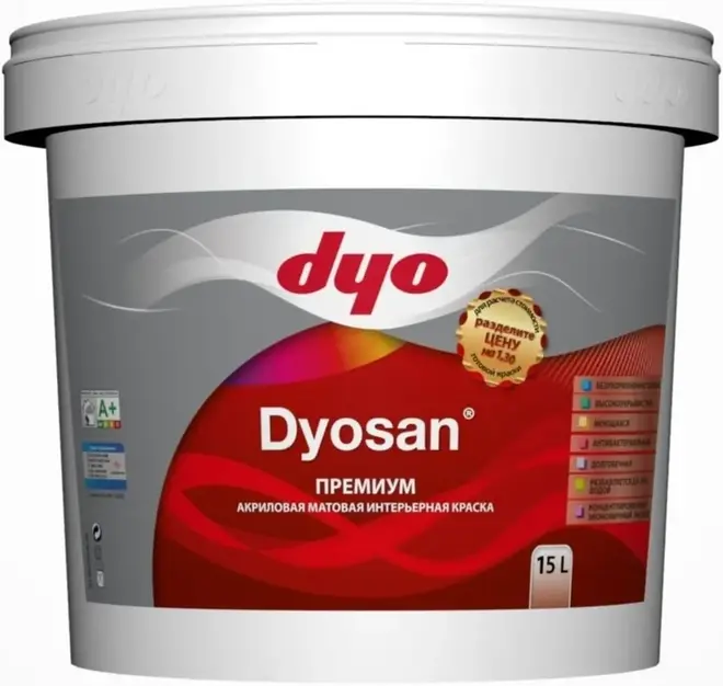 DYO Dyosan краска интерьерная акриловая (15 л) белая