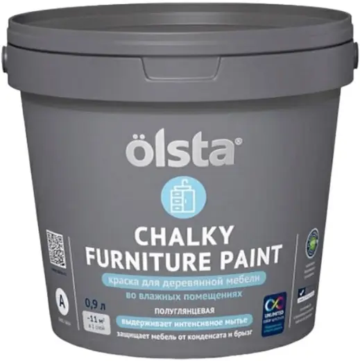 Olsta Chalky Furniture Paint краска для деревянной мебели (900 мл) белая