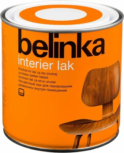 Белинка Interier Lak бесцветный лак для лакирования древесины внутри помещений (750 мл)